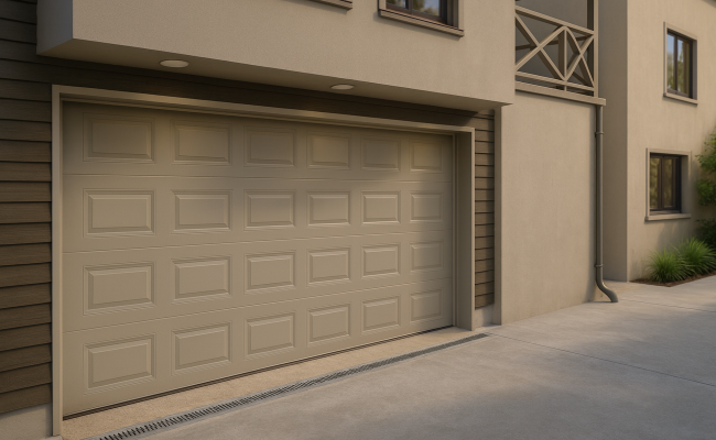 Photo : Residential garage trench drain house in québec polydrain